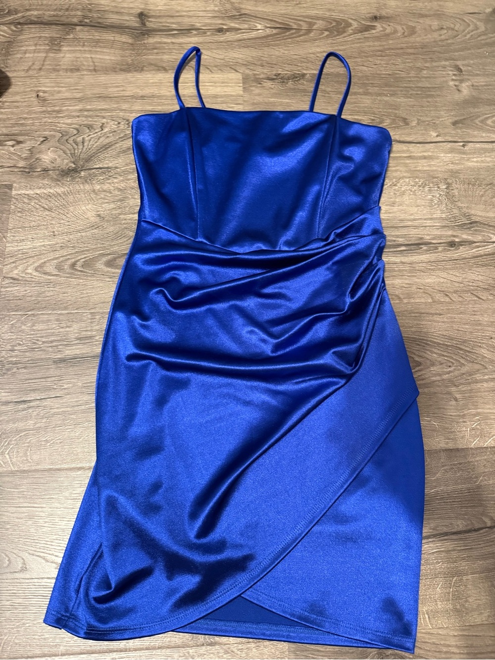Royal Blue Satin Slip Dress with Spaghetti Straps Windsor size large